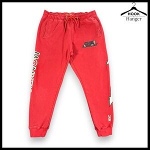 Monkey Money Mens S Red Chiefs Sweatpants Joggers Pants MMC Streetwear Hip Hop